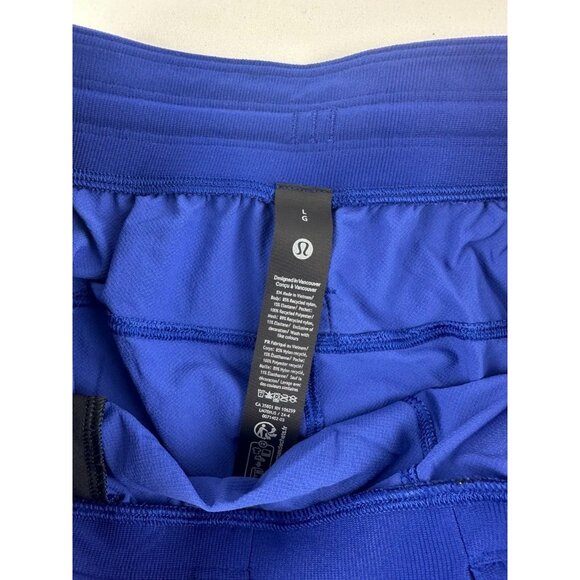 LULULEMON TIEB LTT Shorts 5" Linerless Men's Large Blue - Picture 3 of 9